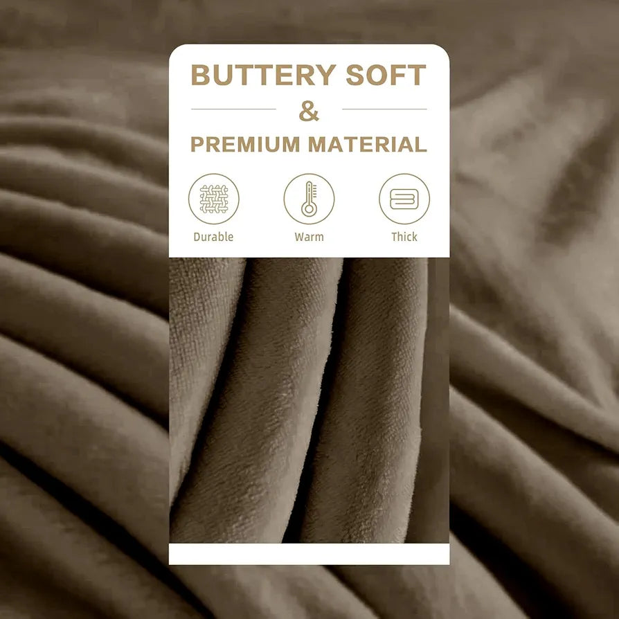 Cloth Fusion Fleece Sherpa Blanket for Winter Double Size 400GSM,Soft King Size Quilt Blanket for Comfort & Warmth